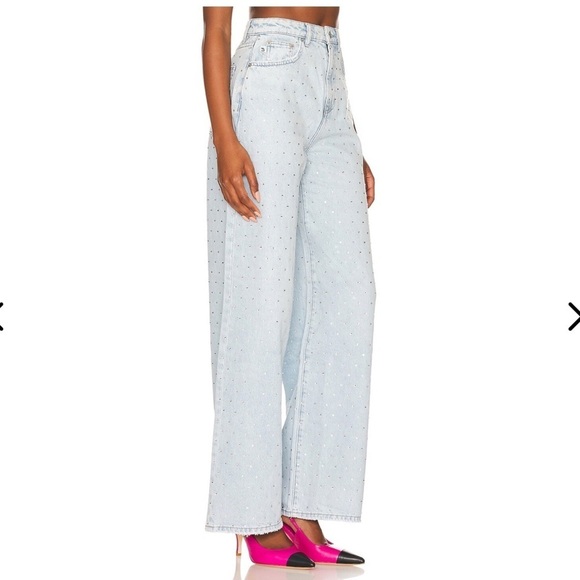 REVOLVE Denim - Lovers and Friends Mckensie High Rise Extra Wide Leg in Hollywood Embellished